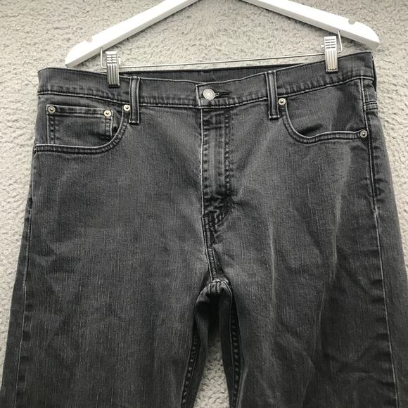 Levis 569 Denim Jeans Men's Size 36X36 Loose Fit Straight Leg Pocket Black - Picture 6 of 11